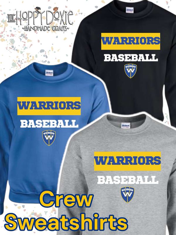 WHS Baseball Spiritwear “WARRIORS” Crew Sweatshirt