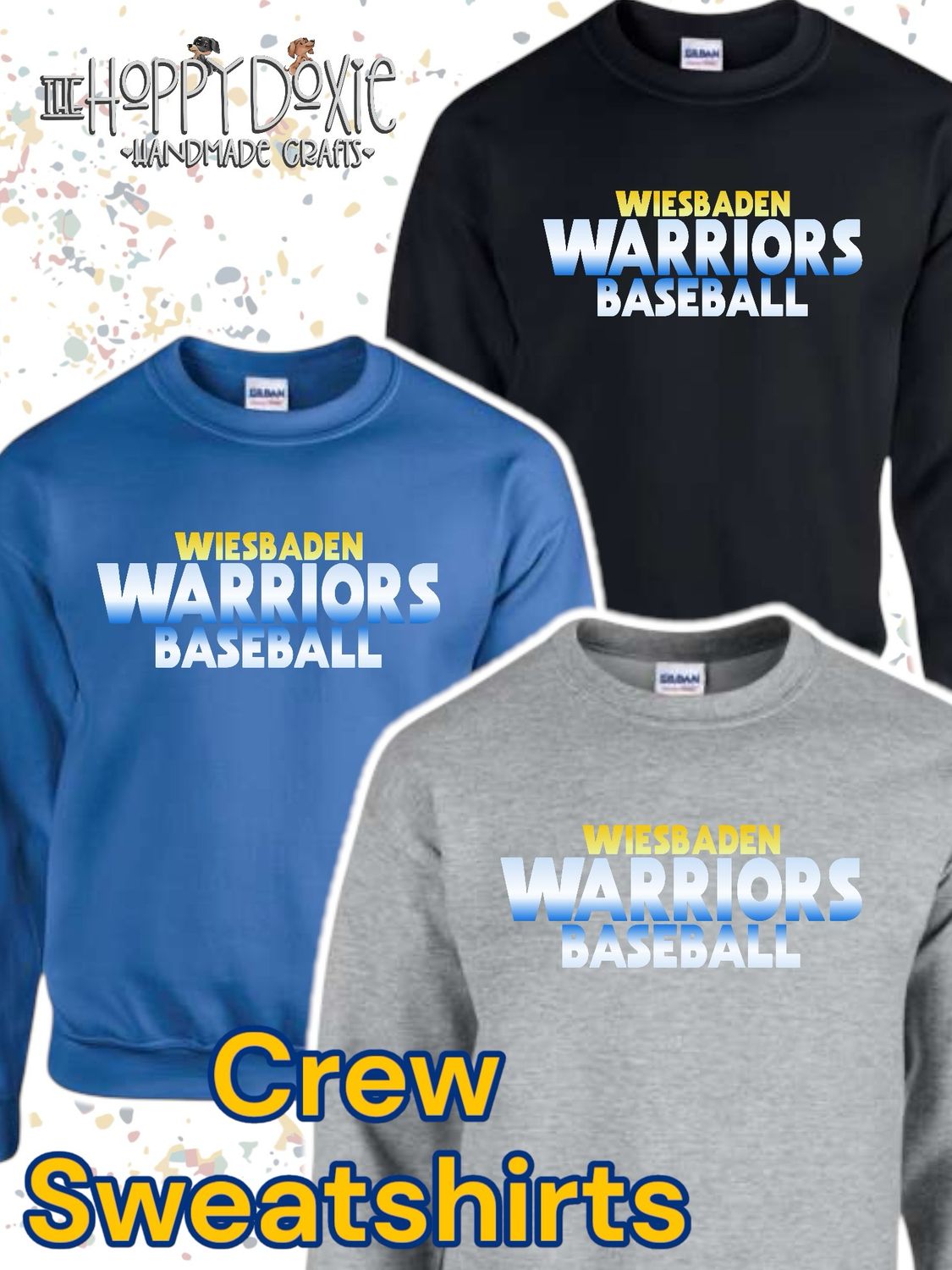 WHS Baseball Spiritwear “Ombré” Crew Sweatshirt