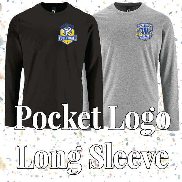 WHS Volleyball Spirit Wear: Pocket Logo Long Sleeve Shirt