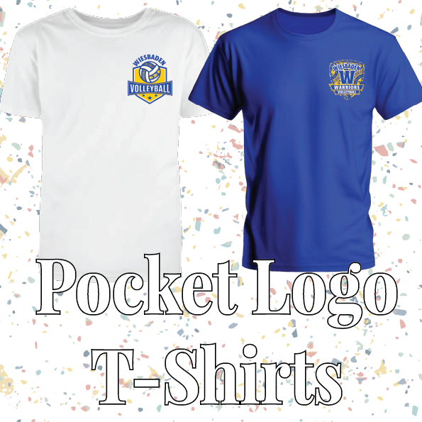 WHS Volleyball Spirit Wear: Pocket Logo Cotton T-Shirt