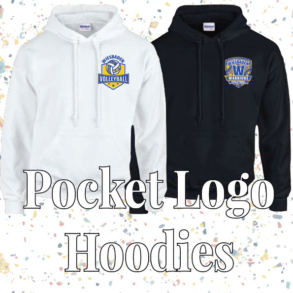 WHS Volleyball Spirit Wear Pocket Logo: Hooded Sweatshirt