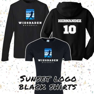 Sunset Logo Black Shirts