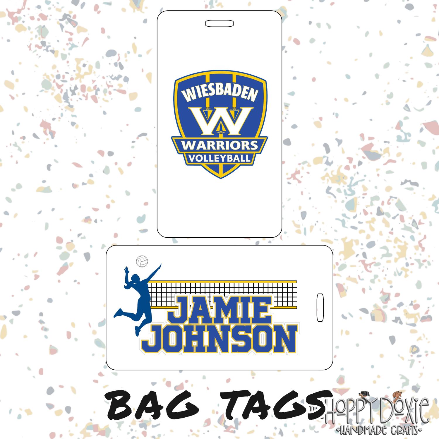 Girls Volley Bag Tags