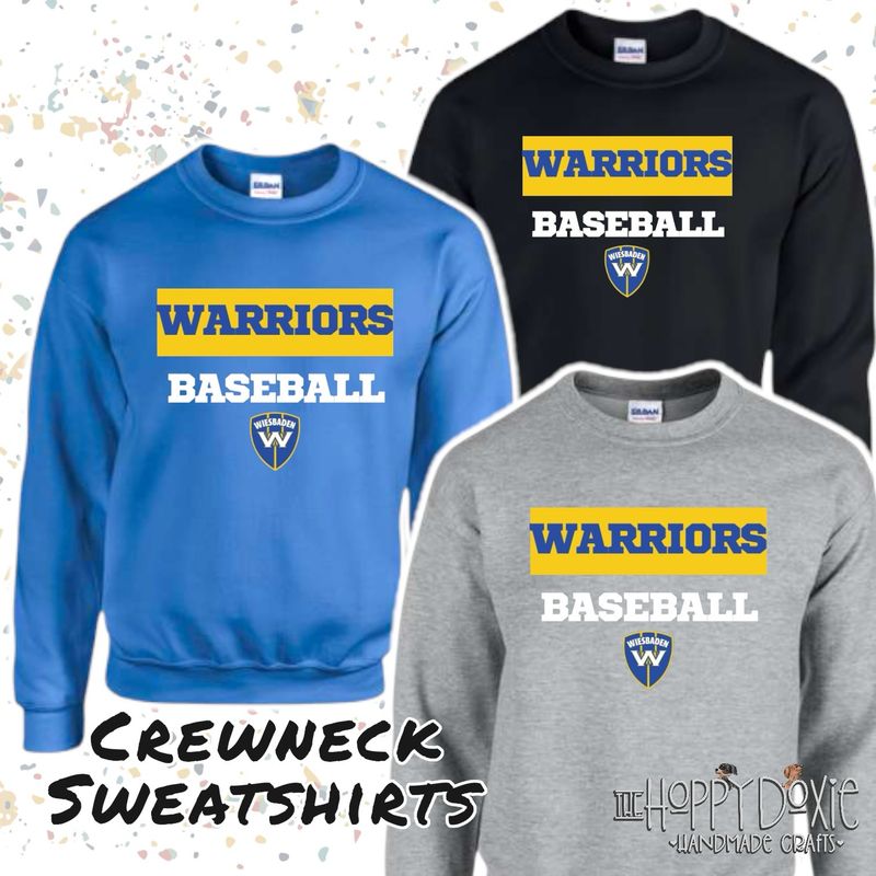 WHS Baseball Spiritwear “WARRIORS” Crew Sweatshirt