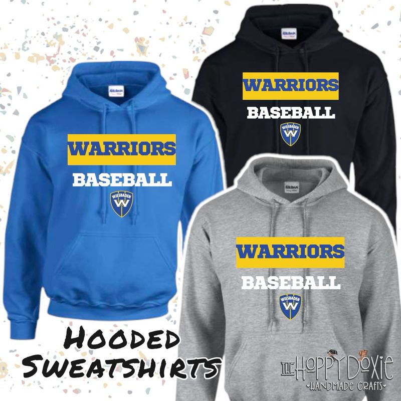 WHS Baseball Spiritwear “WARRIORS” Hooded Sweatshirt
