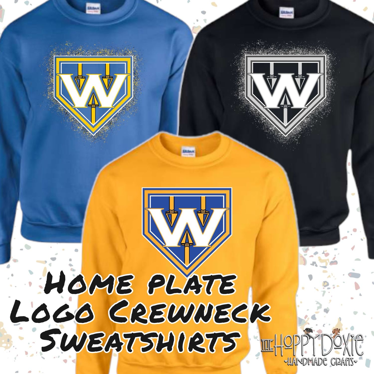 WHS Softball: Home Plate Logo Crewneck Sweatshirt