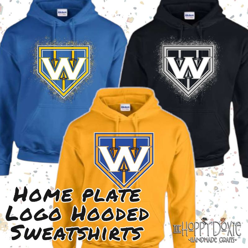 WHS Softball: Home Plate Logo Hooded Sweatshirt