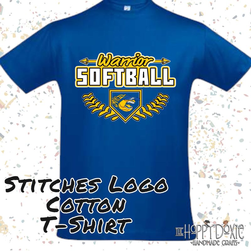 WHS Softball: Stitches Logo Cotton T-Shirt