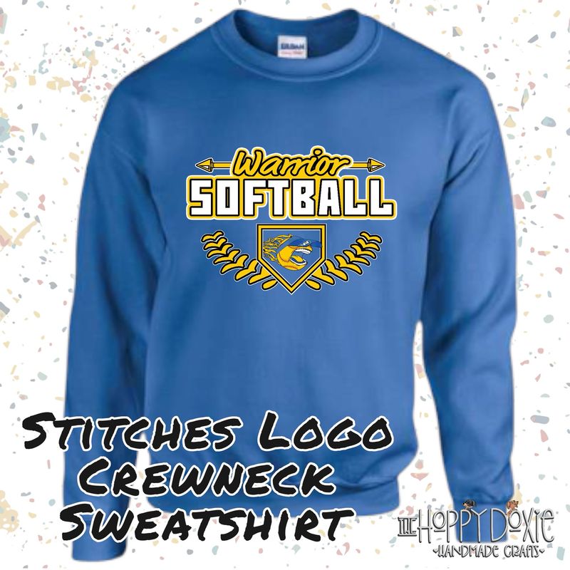 WHS Softball: Stitches Logo Crewneck Sweatshirt