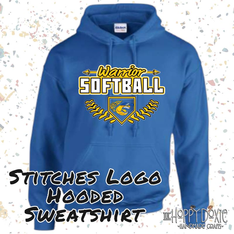 WHS Softball: Stitches Logo Hooded Sweatshirt