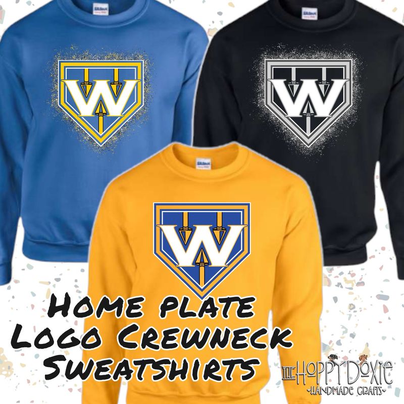 WHS Baseball: Home Plate Logo Crewneck Sweatshirt
