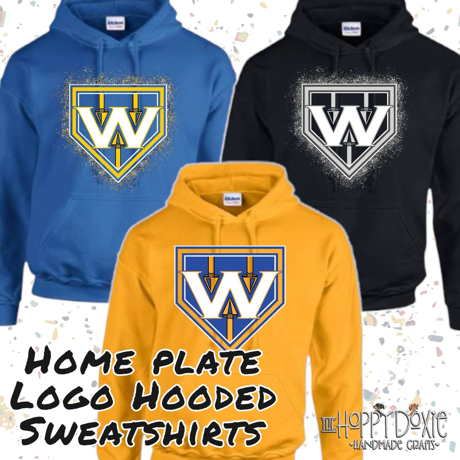 WHS Baseball: Home Plate Logo Hooded Sweatshirt