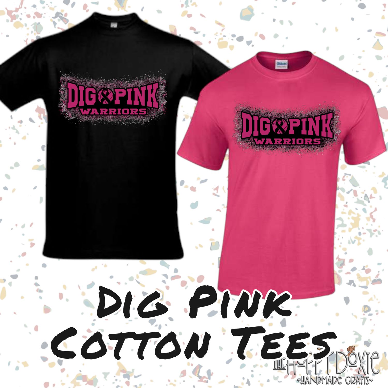 Girls Volley Dig Pink Cotton Tee