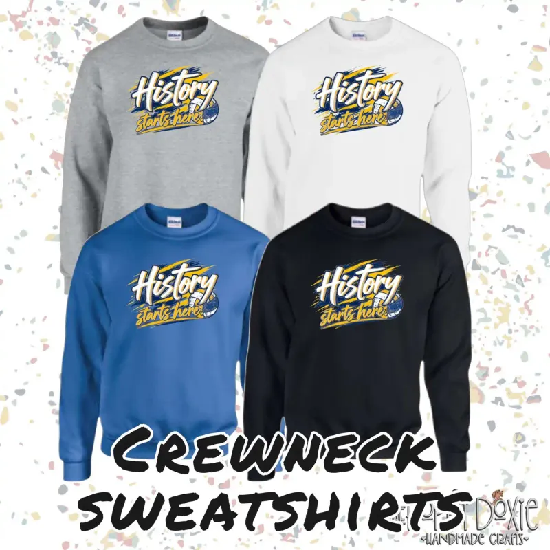 Girls Volley History Crewneck Sweatshirt