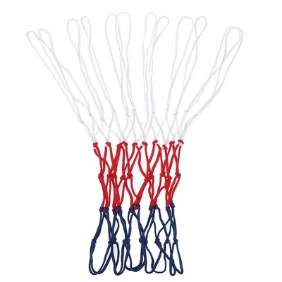 Standard Basketball Net Durable Nylon Thick Thread Three Color Universal Basketball Net Mesh Replacement