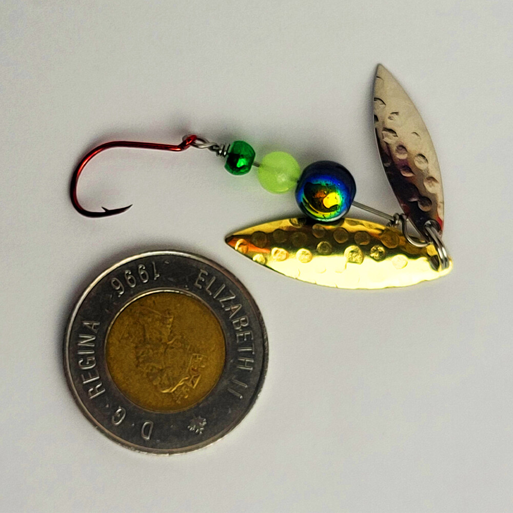 Minnow Clapper Standard - Willow Blade - 4 gram - Glow -Metallic Green