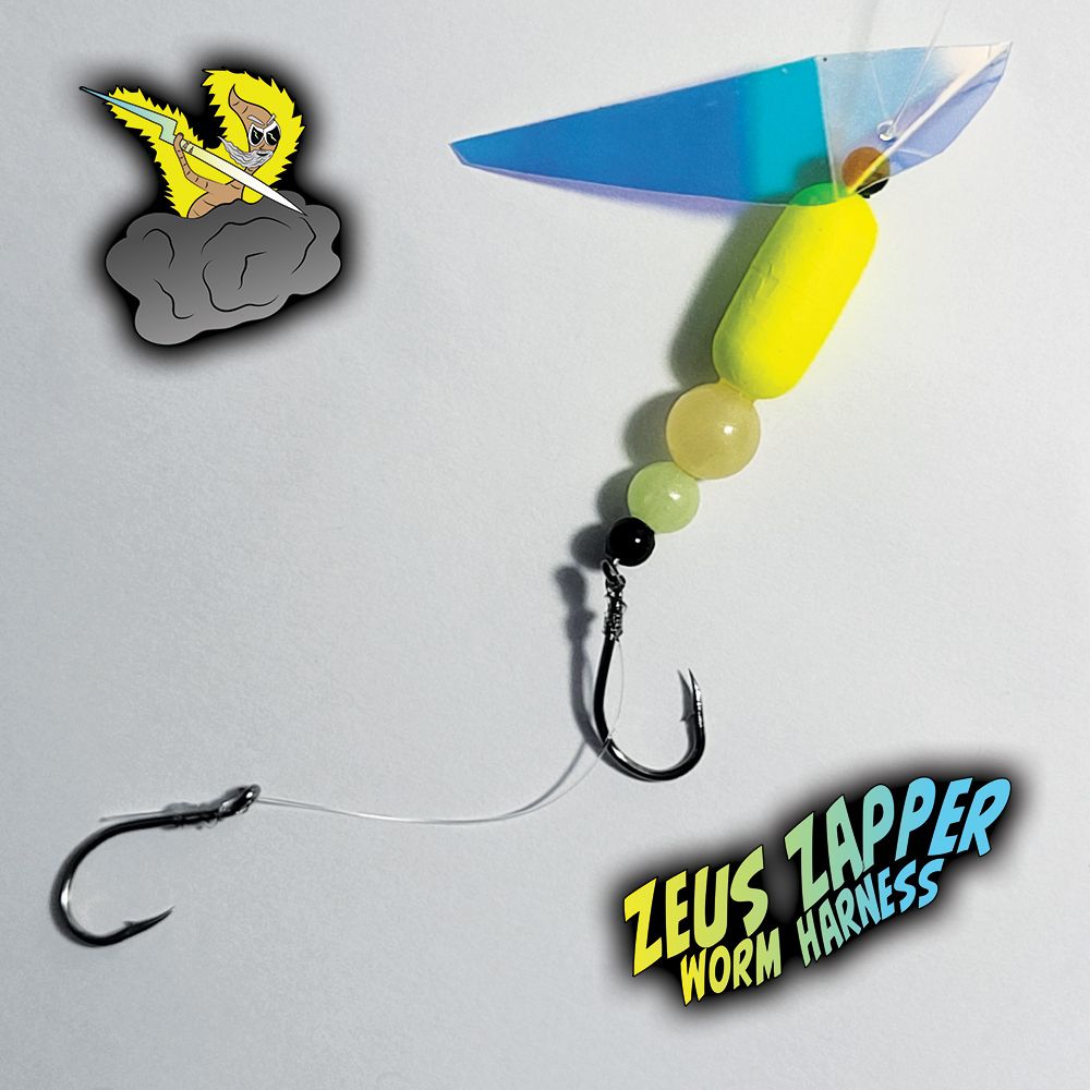 Zeus Zapper Worm Harness - Standard - Chartreuse - Double Hook