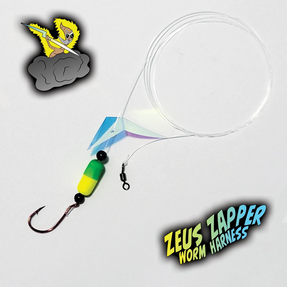 Zeus Zapper Worm Harness - Micro - Chartreuse/Flouro Green - Single Hook