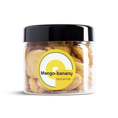 Liofilizuoti mango - bananų sausainiai