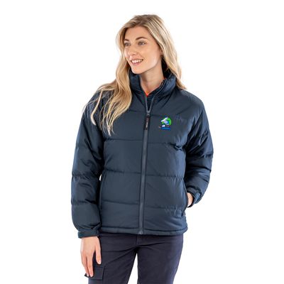 Holkham down-feel jacket with embroidered logo