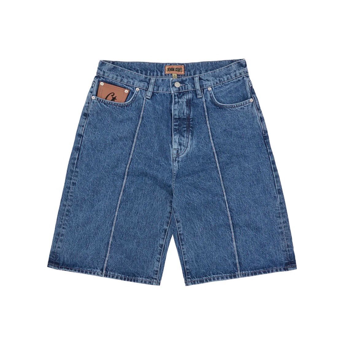 Corteiz C Star Denim Jorts Faded Blue