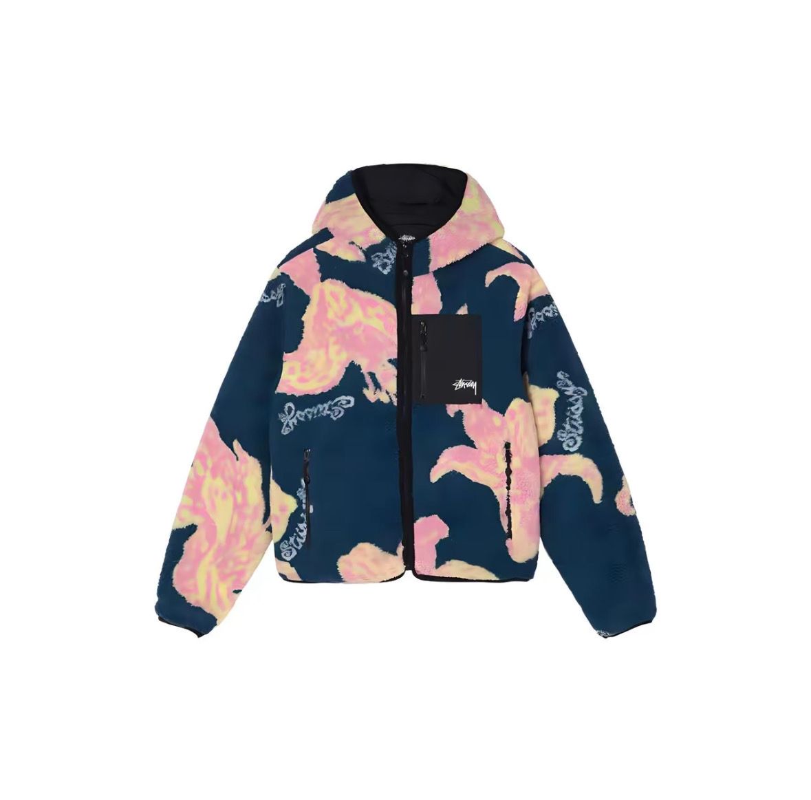 Stussy Floral Sherpa Hood Jacket 