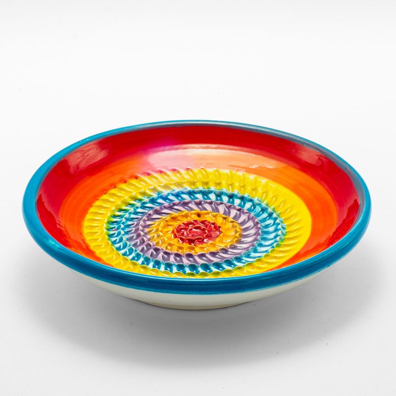 Hafenkeramik - Keramikreibe &quot;Regenbogen&quot; - Reibeteller