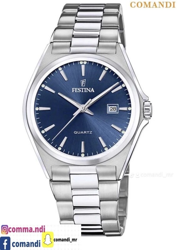 ساعة festina classique ، سوار فولاذي، للرجال