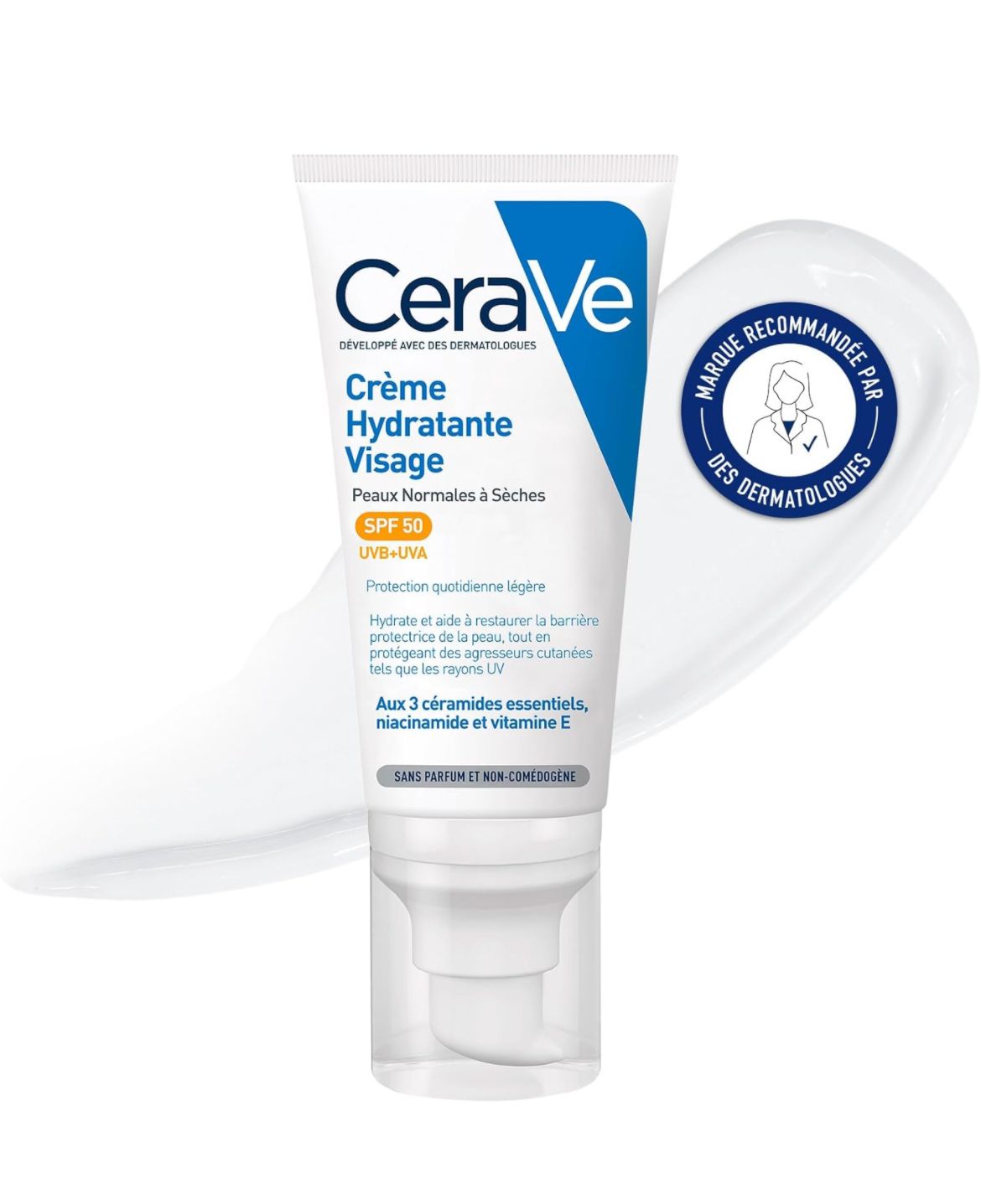 CeraVe Crème Hydratante Visage SPF50