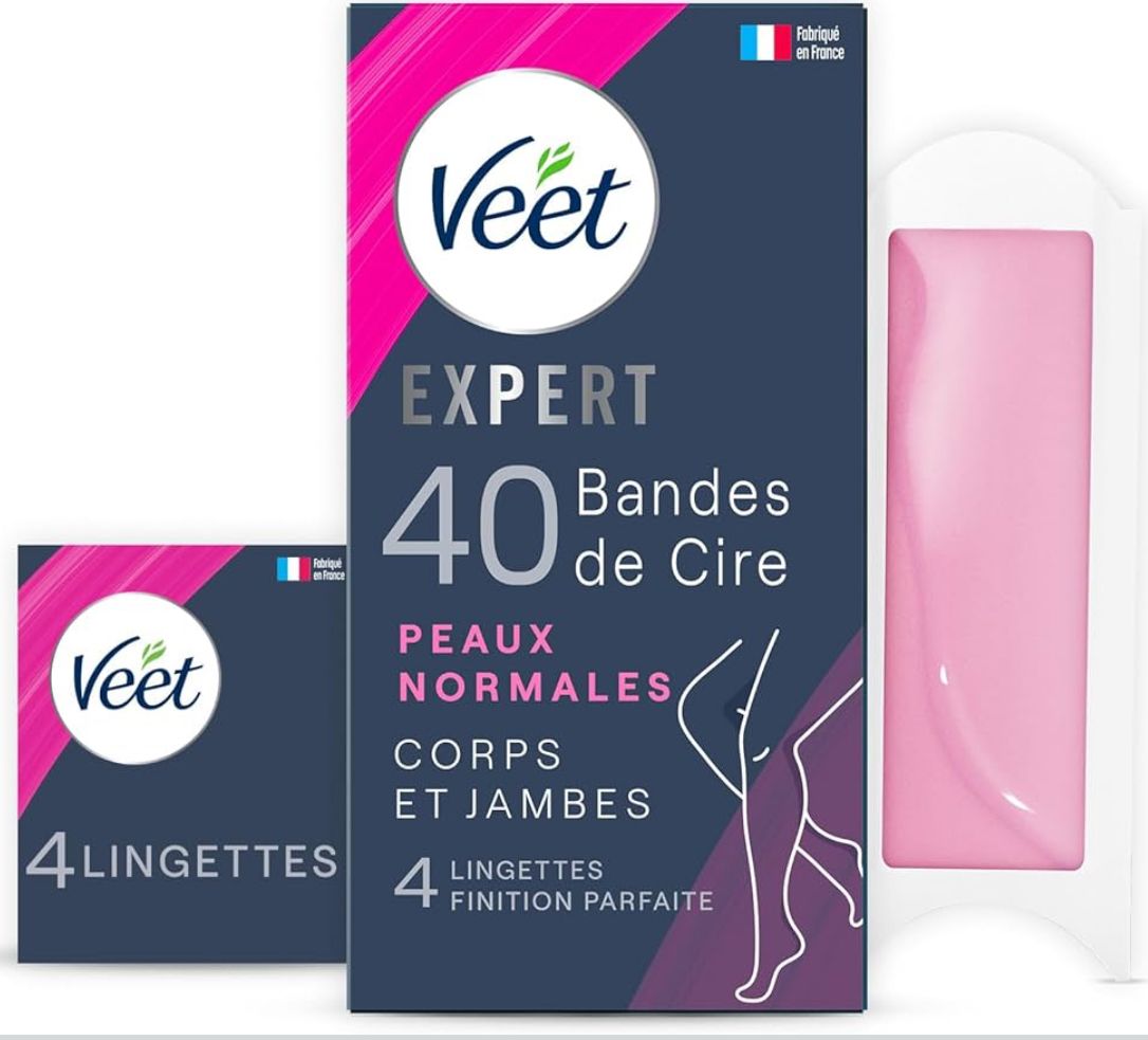 Veet 40 Bandes de Cire Froide Corps &amp; Jambes