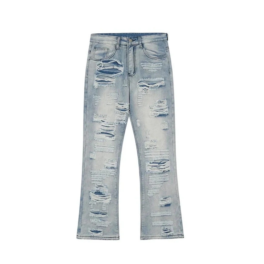 Ripped Micro Horn Jeans