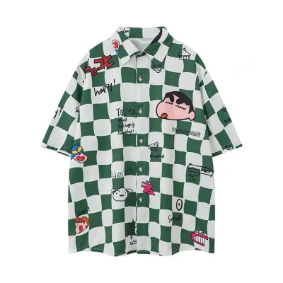 Cartoon Chic Button-Up
