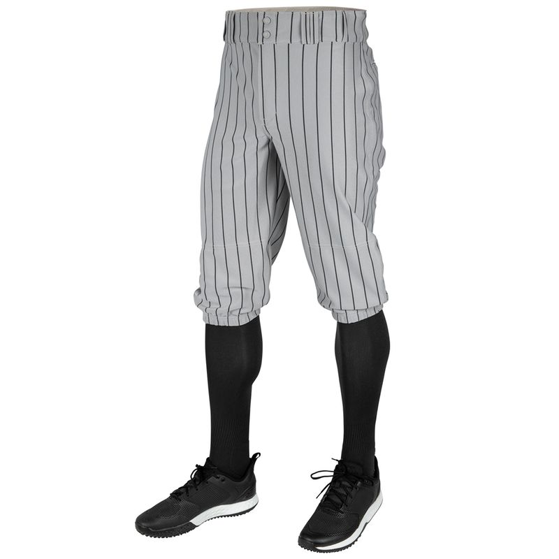 KNICKER CHAMPRO TRIPLE CROWN GRAY W. BLACK PINSTRIPE