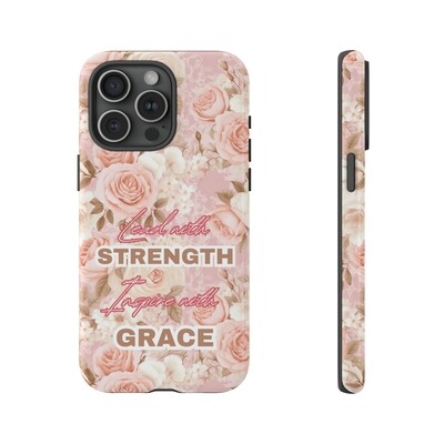 Floral Quotes Tough Phone Case, Aesthetic Trendy Flower Phone Cover Case for iPhone 11 12 13 14 15 Mini Pro Max &amp; All Samsung Models