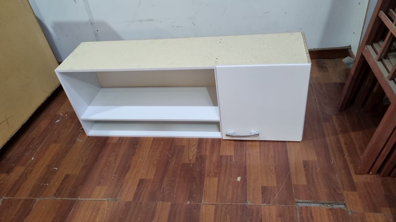 (L720) Armario Aereo 1 Puerta Y Estante A La Vista (120x30x45)