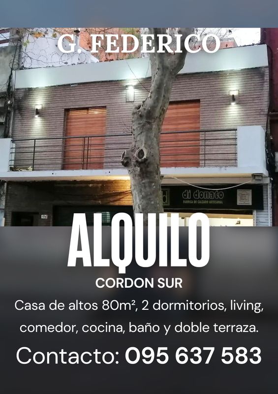 Cordón Sur 80m2 Fino Reciclaje En Alquiler Casa De Altos
