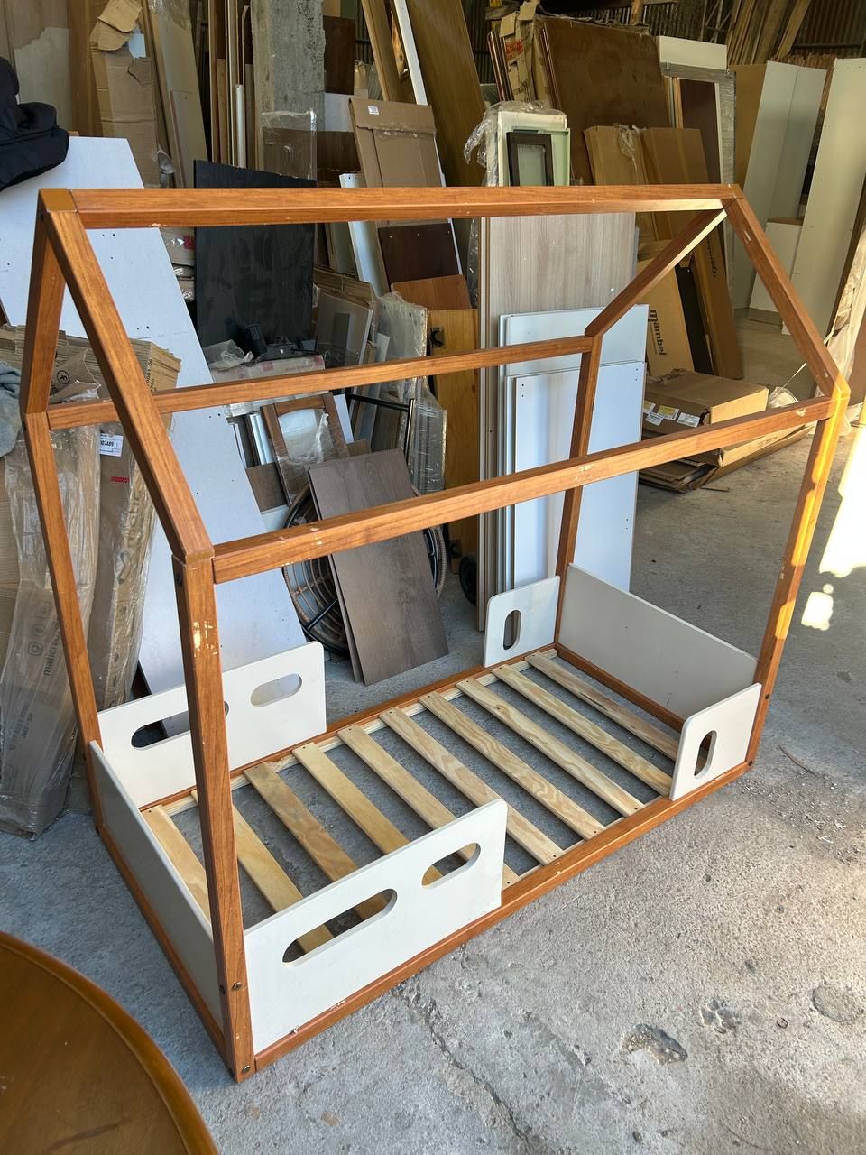 (L2237) Cama Infantil Montesori En Madera Altura 147 Ancho 80 Largo 157 Tamaño del colchón 151 x 73