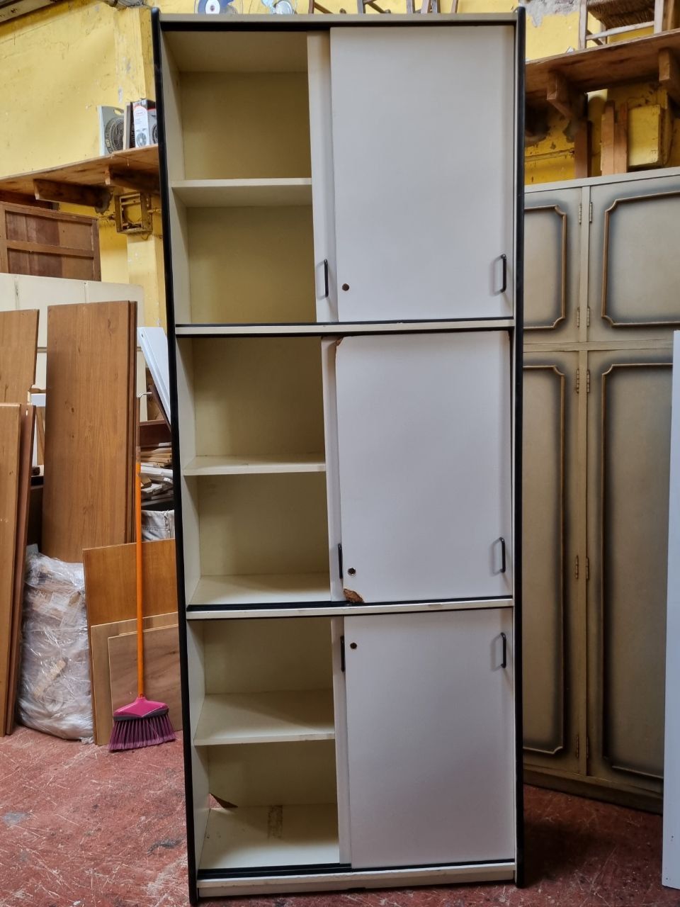 (L934) Placard Angosto Y Alto 6 Puertas Corredizas 100×41×255