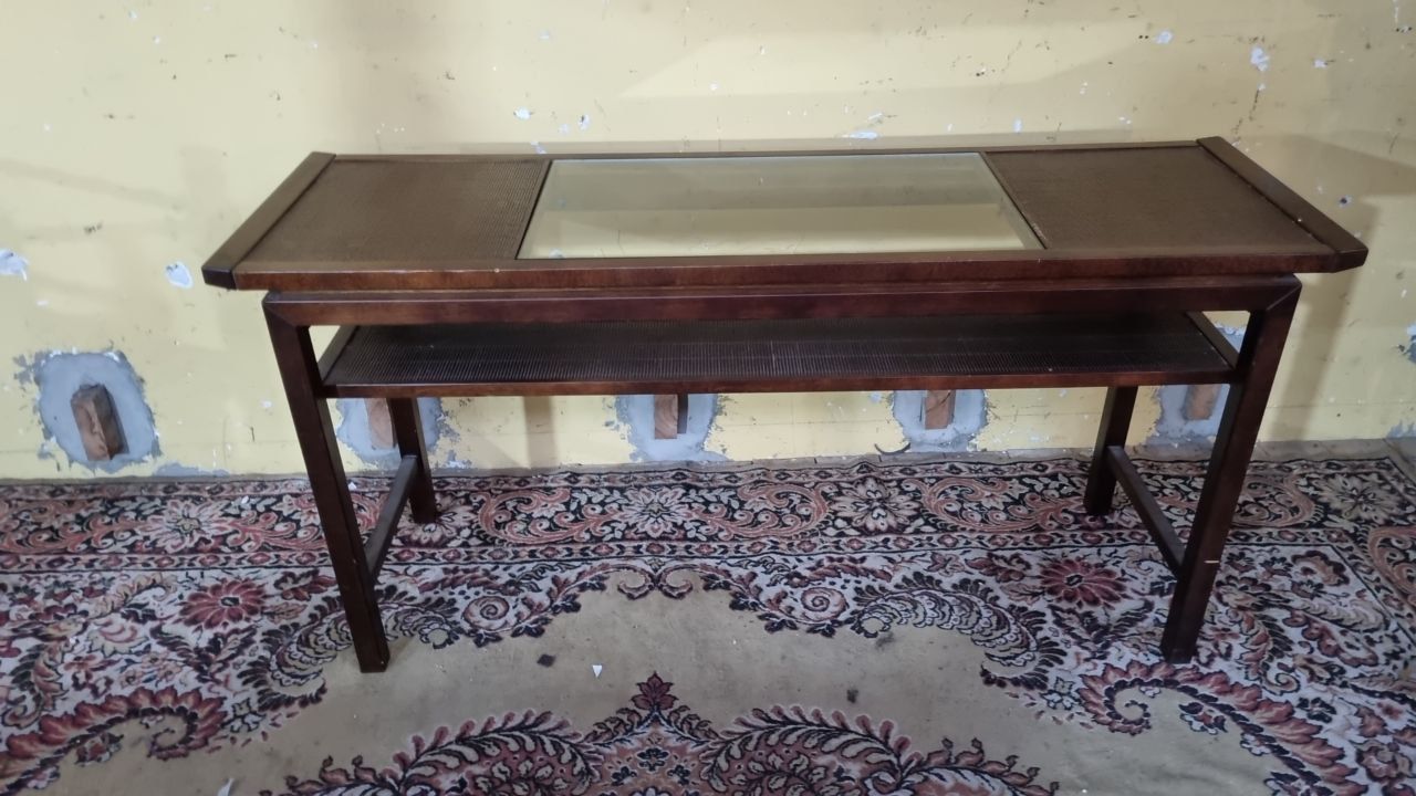 (L735) Mesa De Arrime En Madera (160x50x79)