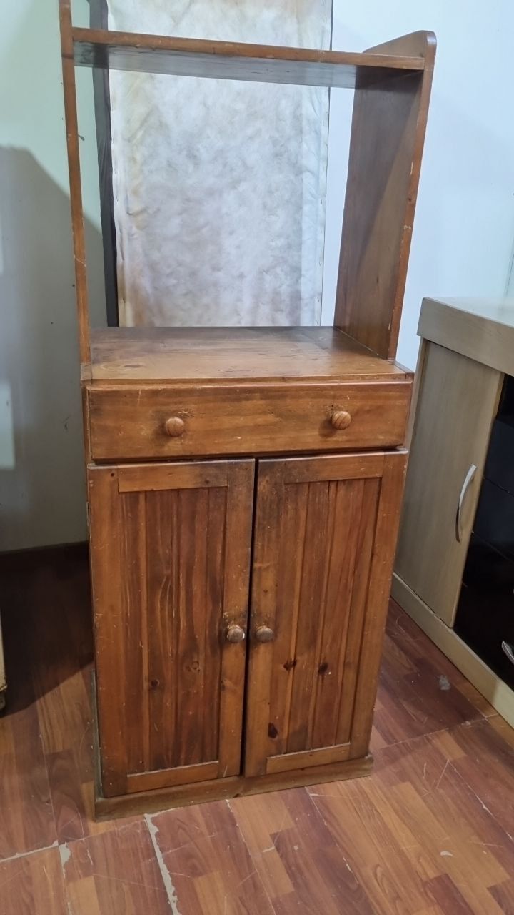 (L699) Alacena En Madera Con Espacio Para Horno O Microondas 65x47x165