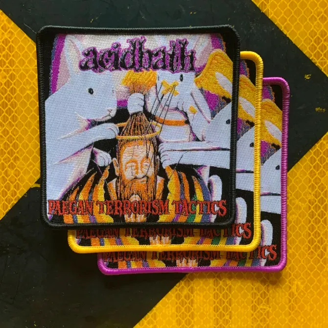 Acid Bath Paegan Terrorism Tactics Woven Patch