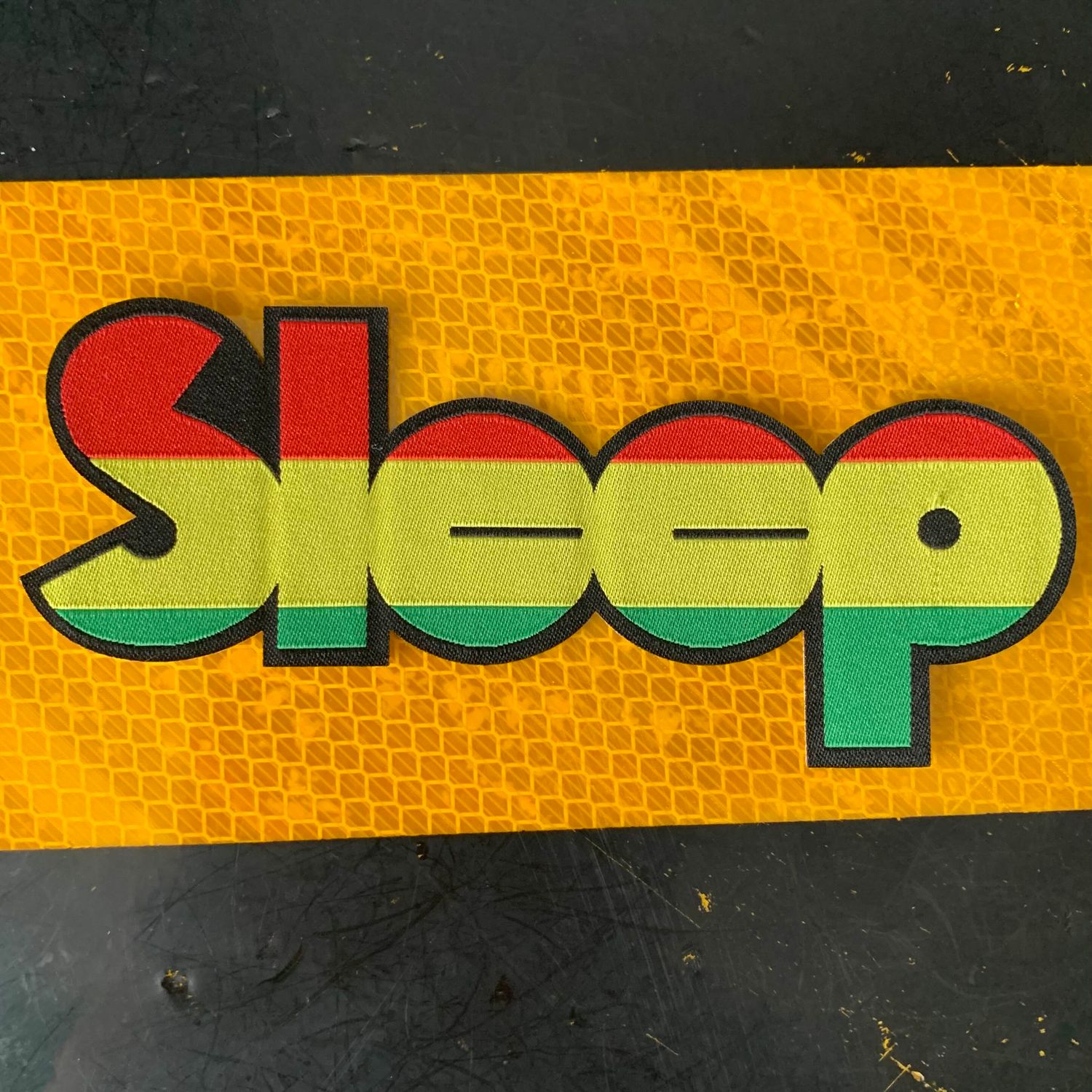 Sleep Rasta Logo Woven Lasercut Patch