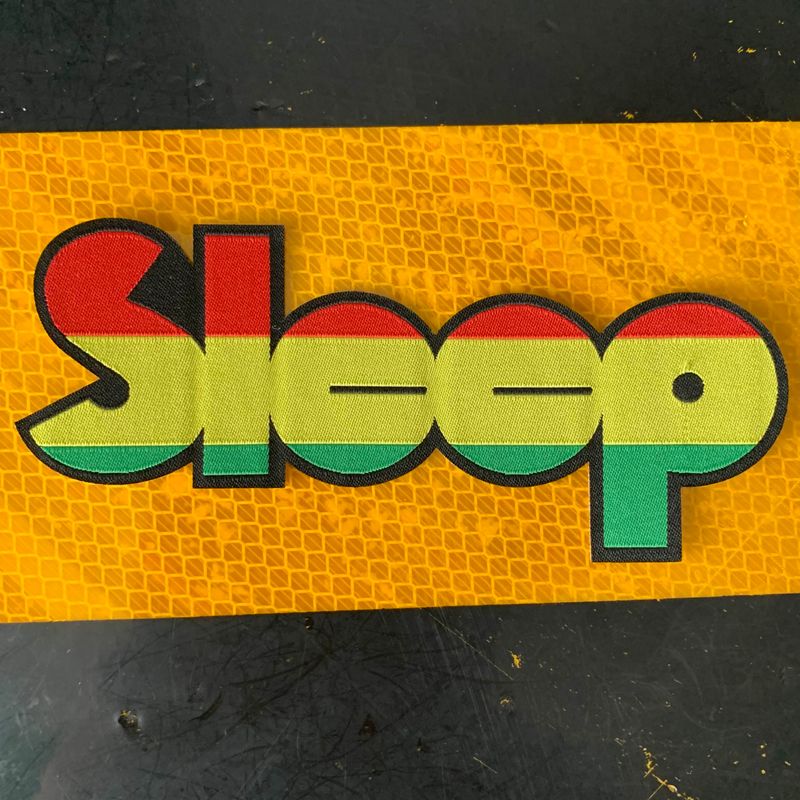 Sleep Rasta Logo Woven Lasercut Patch