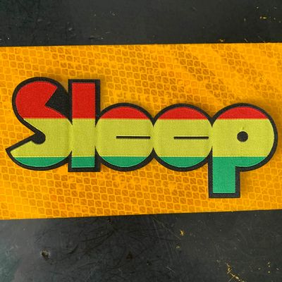 Sleep Rasta Logo Woven Lasercut Patch