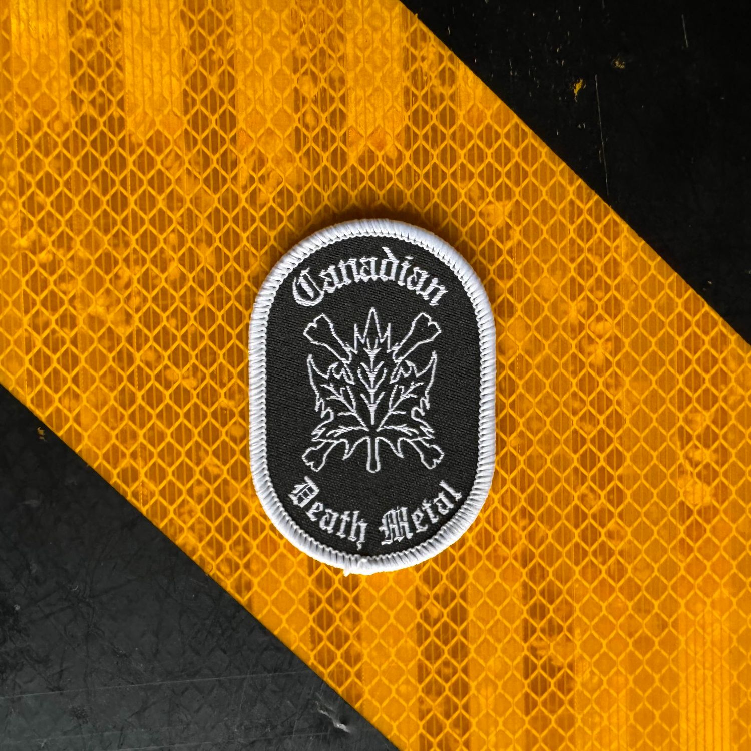 Canadian Death Metal mini woven patch