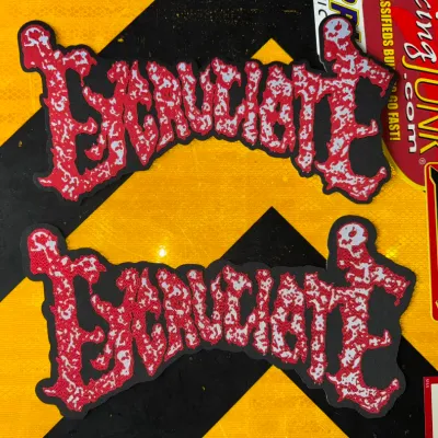 Excruciate Logo BACKSHAPE Woven Patch