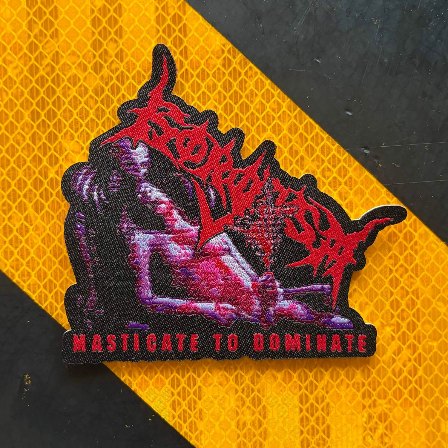 Gorgasm - Masticate to Dominate Woven Patch