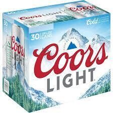 Coors Light 30pk Cans