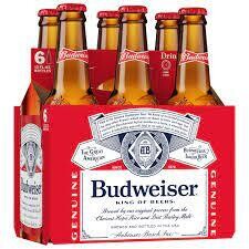 Budweiser 6pk 12oz Bottles