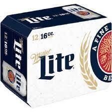 Miller Lite 12pk 16oz Cans